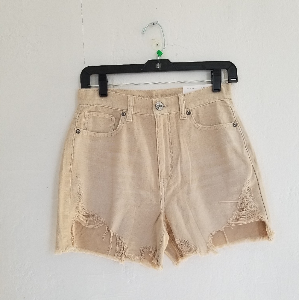 American Eagle Highest Rise Mom Short Beige Size 2